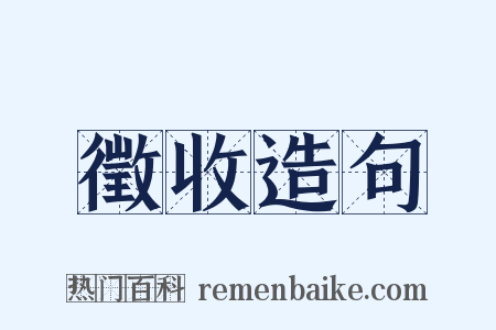 徵收造句是什么意思的图片